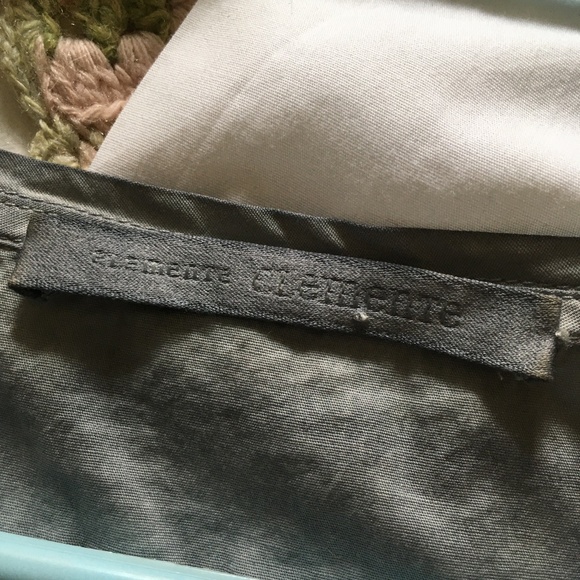 ELEMENTE CLEMENTE OSKA Stretch Cotton Artisanal Dyed Blue-Grey Dress L - Picture 5 of 5